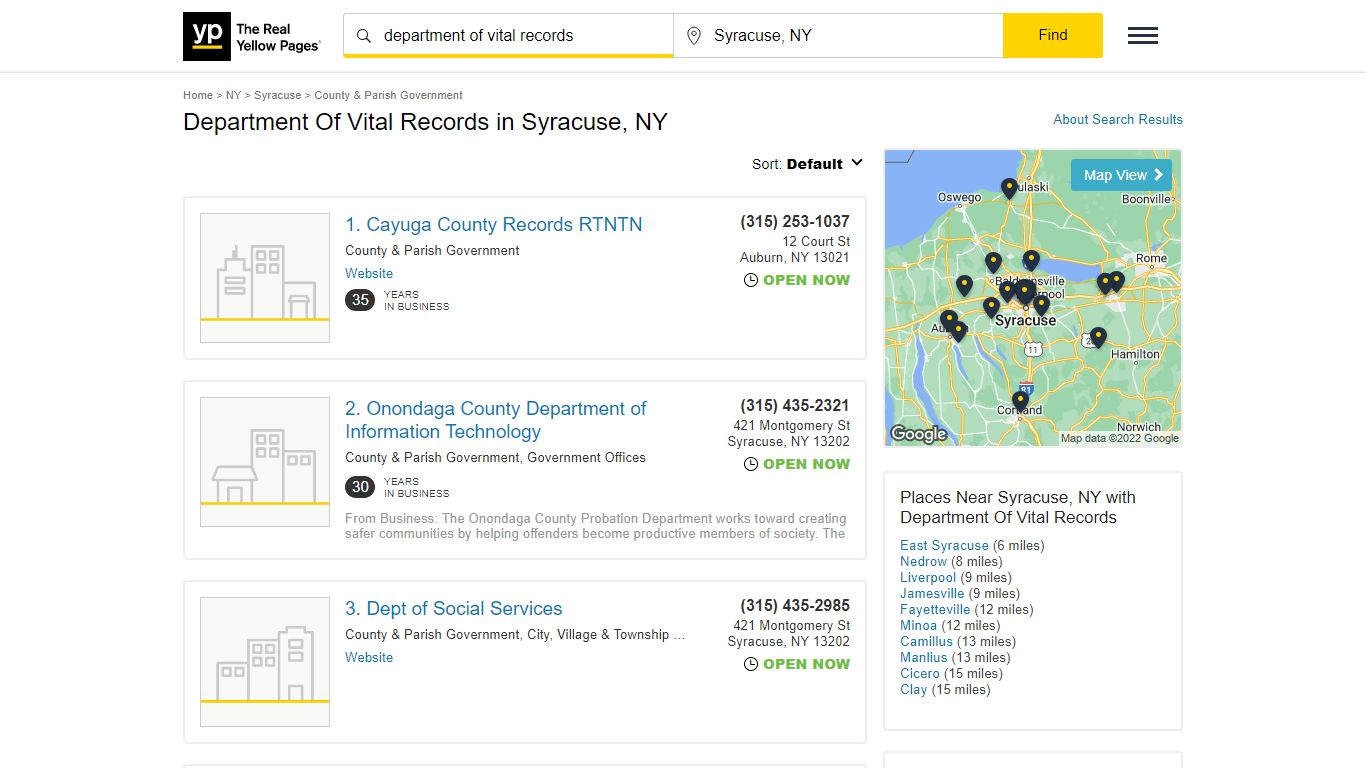 Department Of Vital Records in Syracuse, NY with Reviews - YP.com